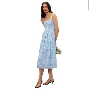 Derek Lam Blue Blurred Floral Dress